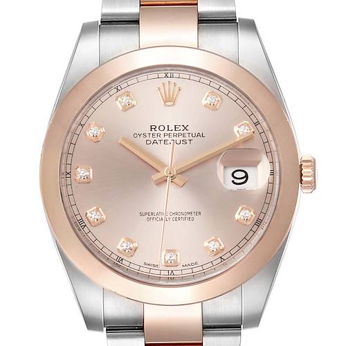 Photo of NOT FOR SALE -- Rolex Datejust 41 Steel Rose Gold Diamond Dial Mens Watch 126301 Box Card -- PARTIAL PAYMENT