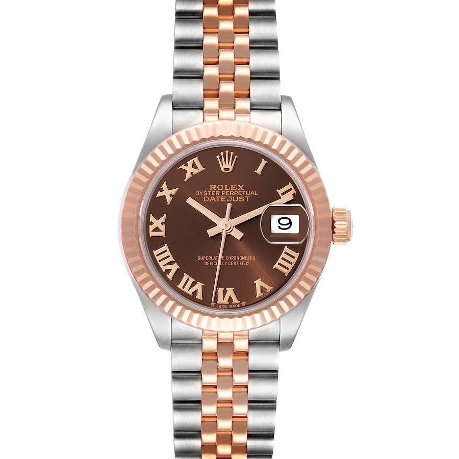 Rolex Datejust Chocolate Brown Dial Steel Rose Gold Ladies Watch 279171 Box Card SwissWatchExpo