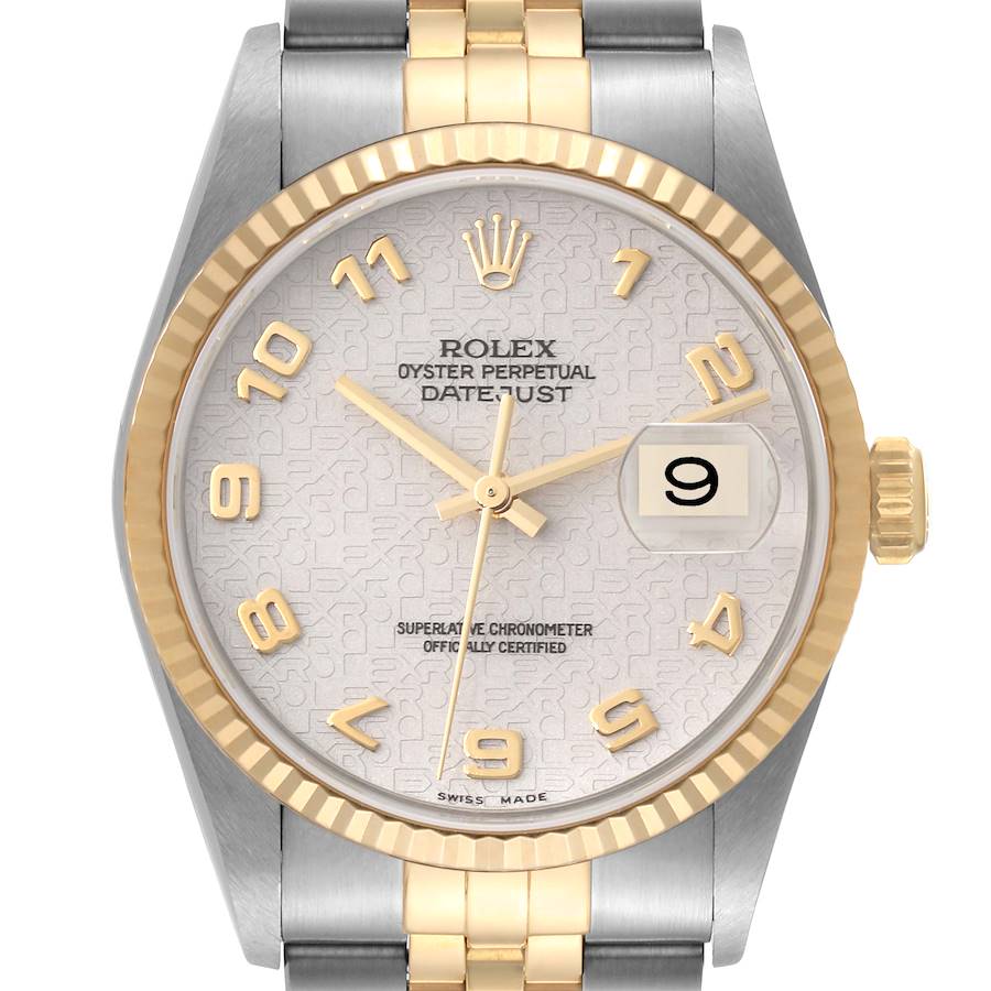 *NOT FOR SALE* Rolex Datejust Steel Yellow Gold Anniversary Dial Mens Watch 16233 Box Papers (PARTIAL PAYMENT) SwissWatchExpo