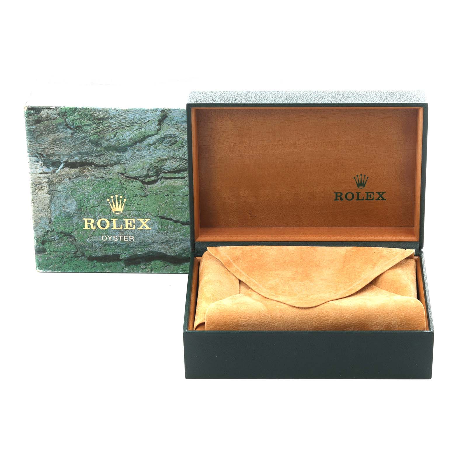The image shows a Rolex Datejust 16233 Men's Steel and Gold (two tone) Champagne Dial 16233 Men's Steel and Gold (two tone) Champagne Dial box and pouch, with the outer packaging partially visible.