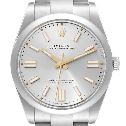 Photo of Rolex Oyster Perpetual 41 Silver Dial Steel Mens Watch 124300