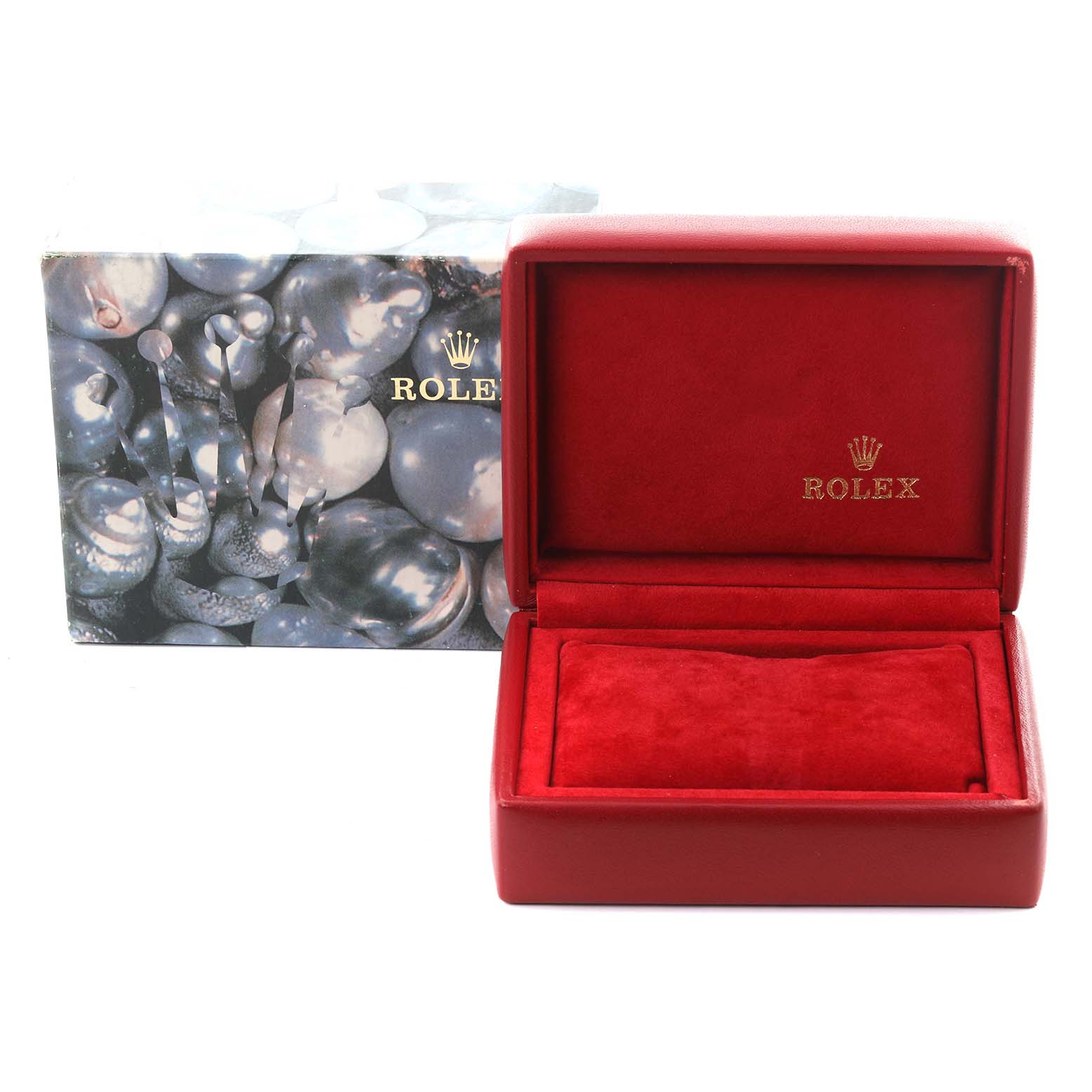 The image shows a Rolex President 79088 Women's Yellow Gold Champagne Dial 79088 Women's Yellow Gold Champagne Dial watch box and outer packaging, displaying the brand's logo.