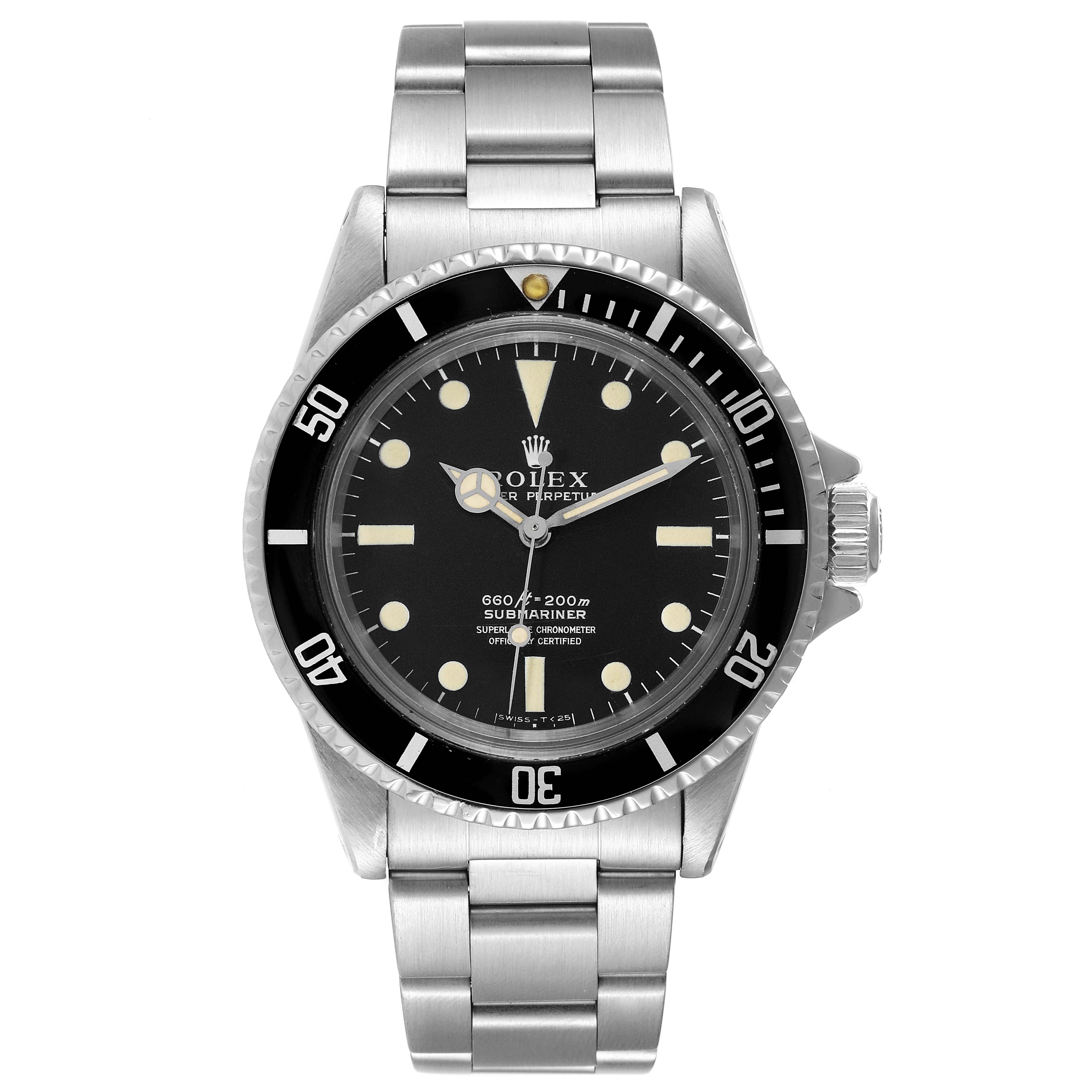 Rolex Submariner Vintage Stainless Steel Mens Watch 5512 SwissWatchExpo