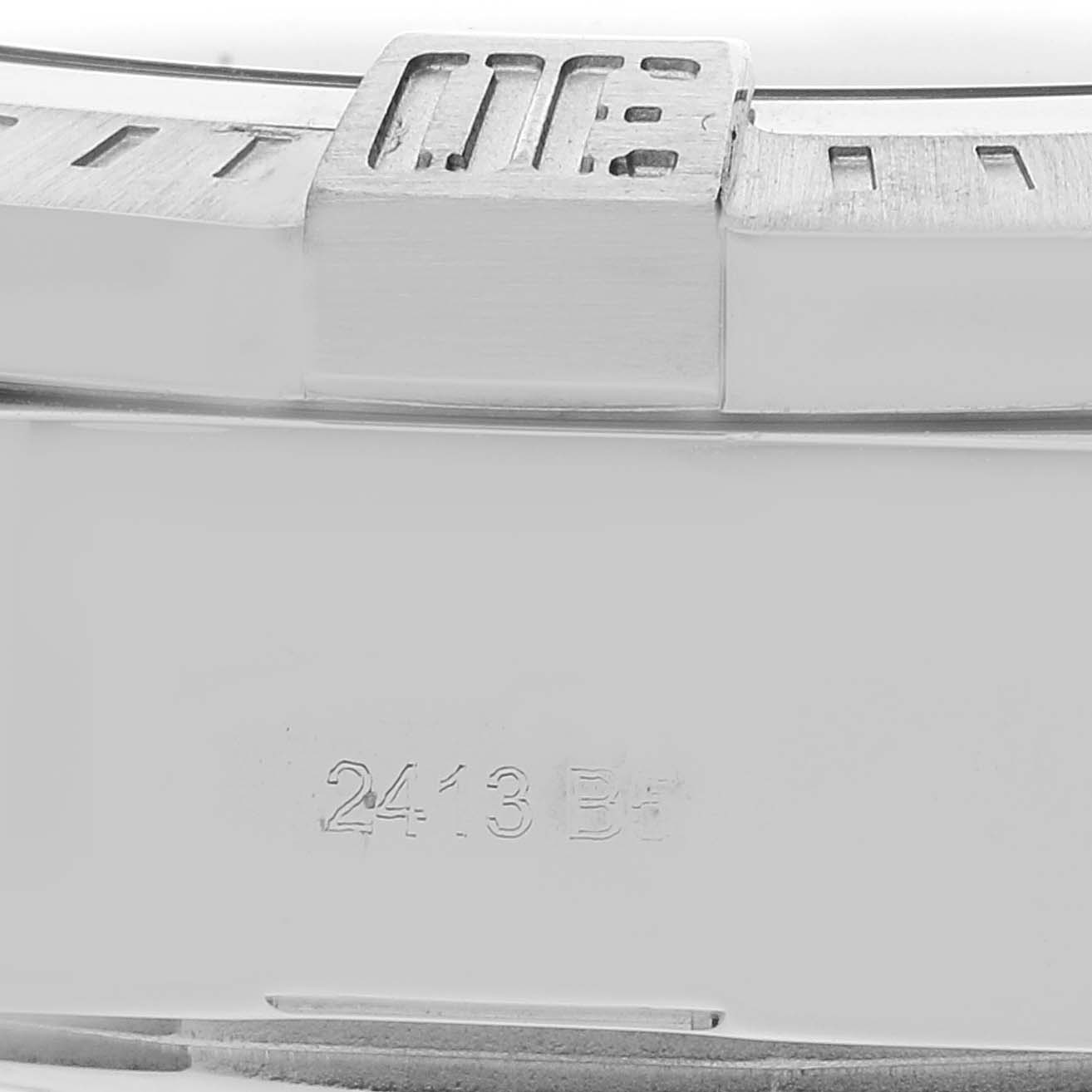 The image shows a close-up of the buckle and part of the strap of a Breitling Avenger A1337111/BC29 Men's Stainless Steel Black Dial A1337111/BC29 Men's Stainless Steel Black Dial watch.