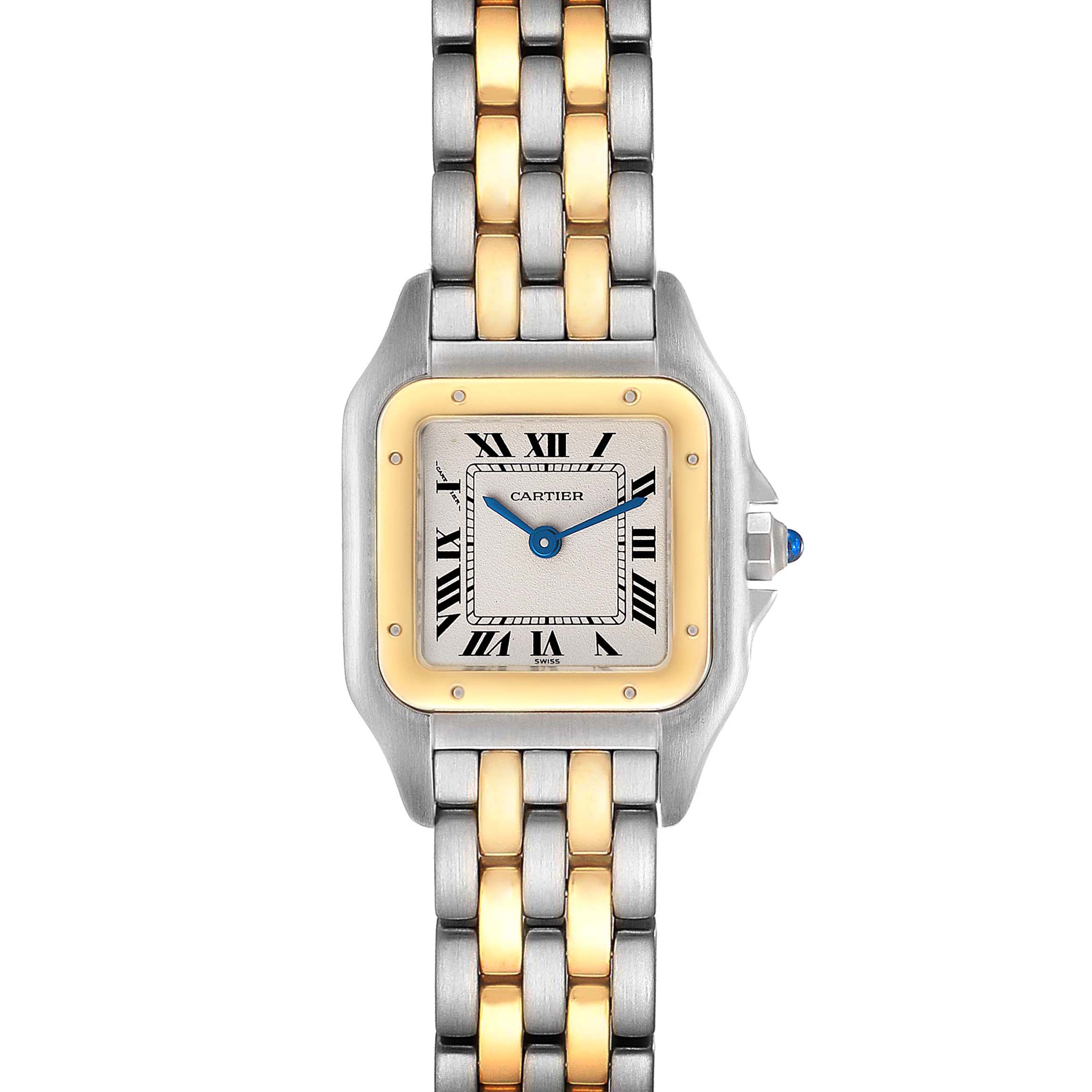 Cartier Panthere Ladies Steel Yellow Gold 2 Row Ladies Watch W25029B6 ...