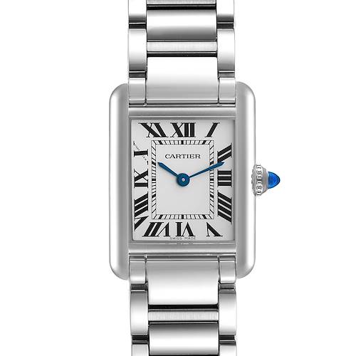Photo of Cartier Tank Must Small Silver Dial Steel Ladies Watch WSTA0051 Box Card