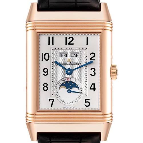 Photo of Jaeger LeCoultre Grande Reverso Calendar Moonphase Rose Gold Mens Watch Q3752520