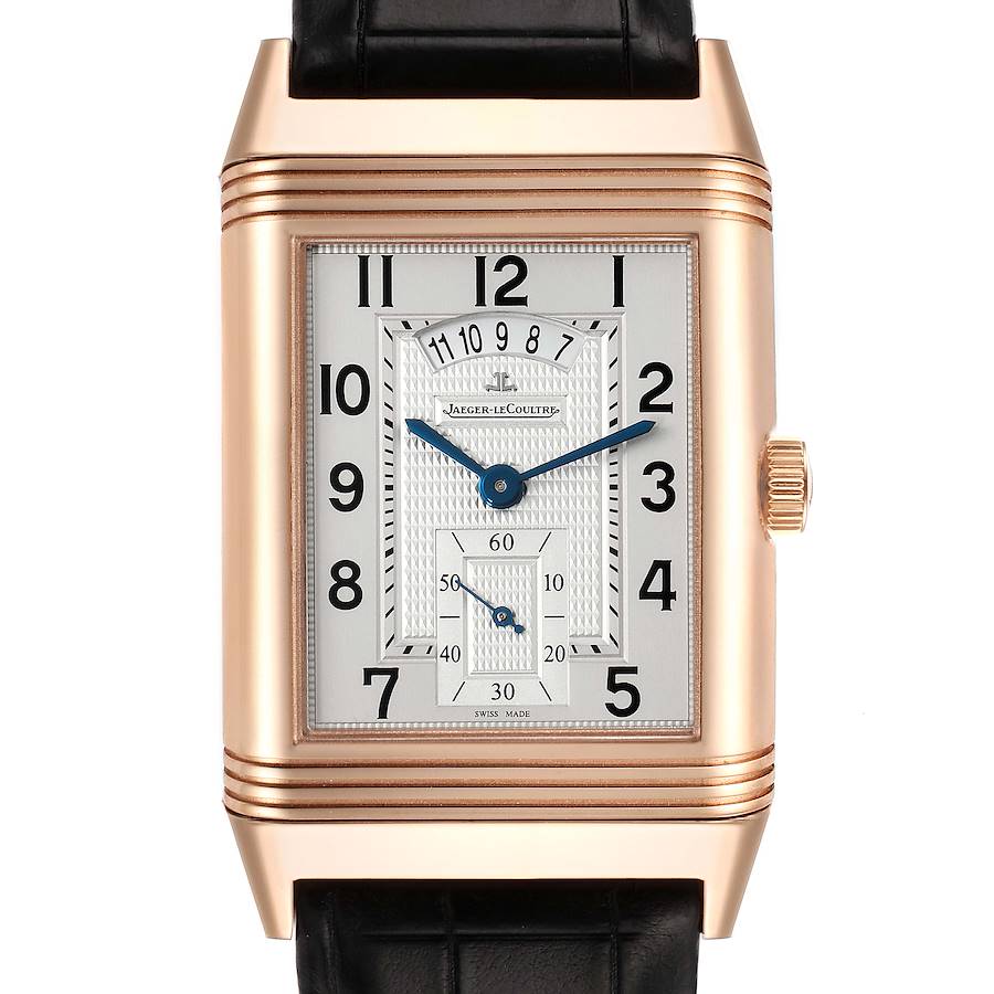 Jaeger LeCoultre Grande Reverso Duodate Rose Gold Watch 273.2.85 Q3742521 Box Papers SwissWatchExpo