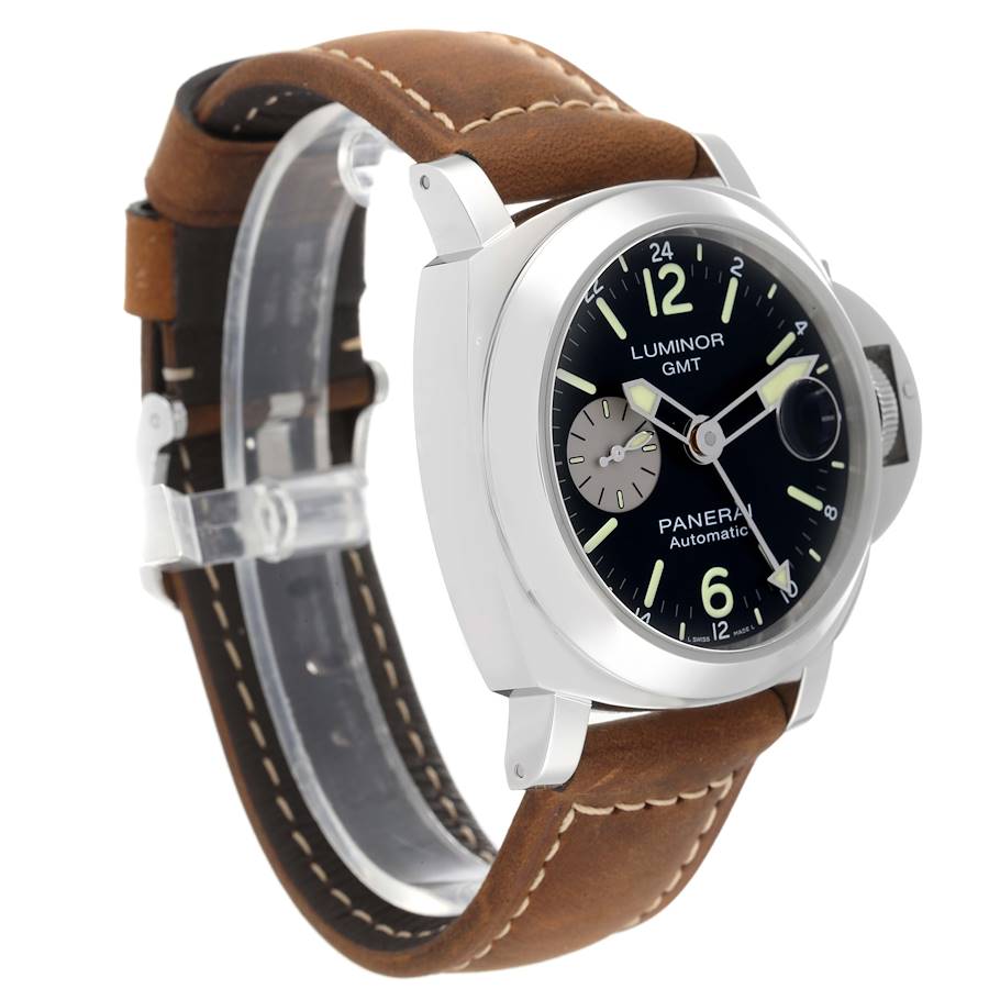 Panerai Luminor GMT 44mm Automatic Steel Black Dial Mens Watch