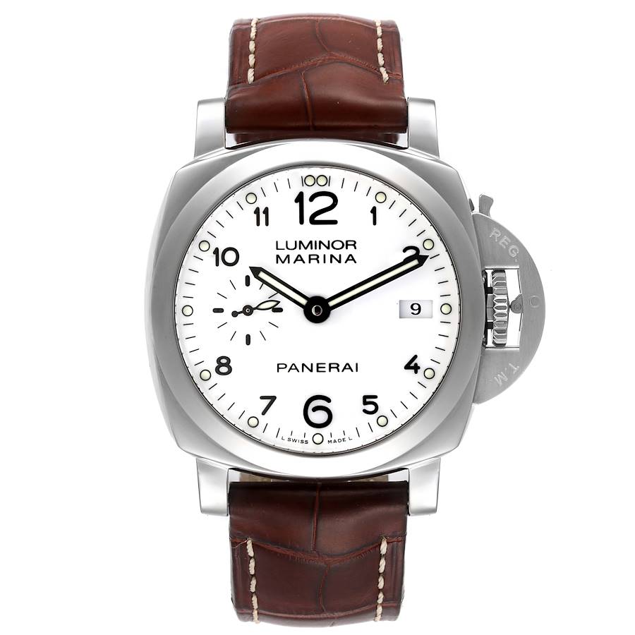 Panerai Luminor Marina 42mm White Dial Mens Watch PAM00523