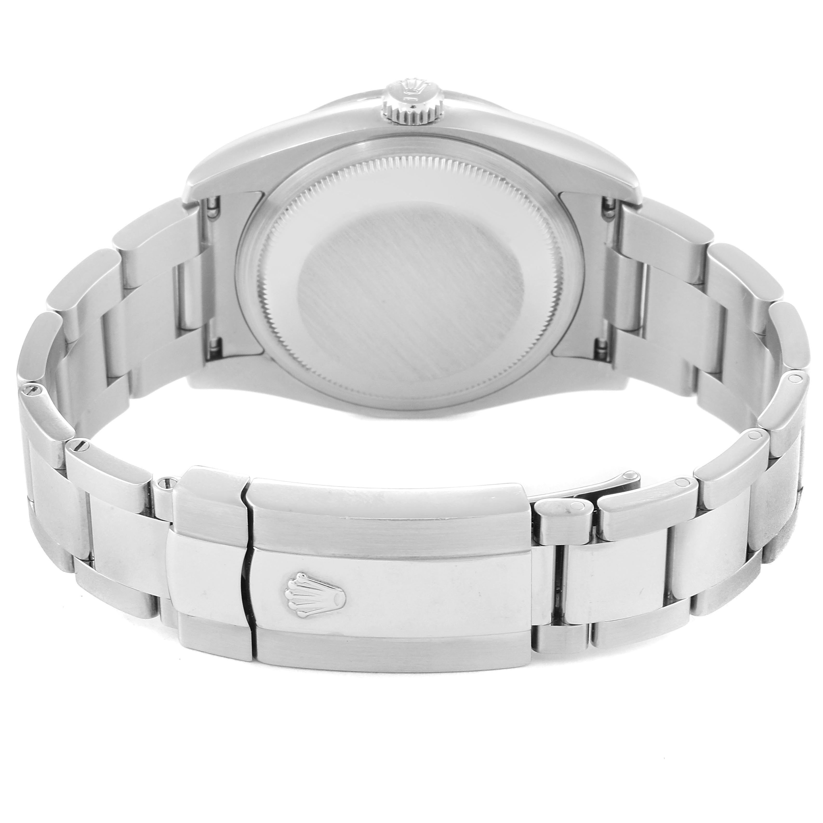 The image shows the back and clasp of a Rolex Datejust 116244 Men's Stainless Steel Silver Dial 116244 Men's Stainless Steel Silver Dial watch, highlighting the bracelet and caseback.
