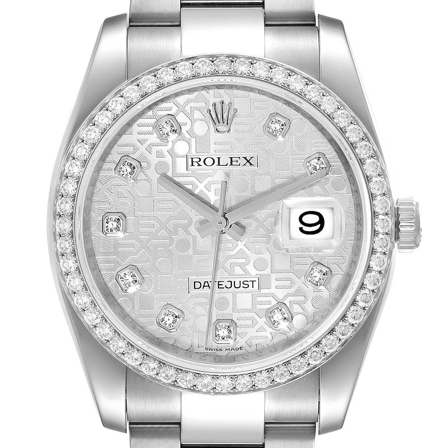 Rolex Datejust Diamond Dial Bezel Steel Mens Watch 116244 SwissWatchExpo