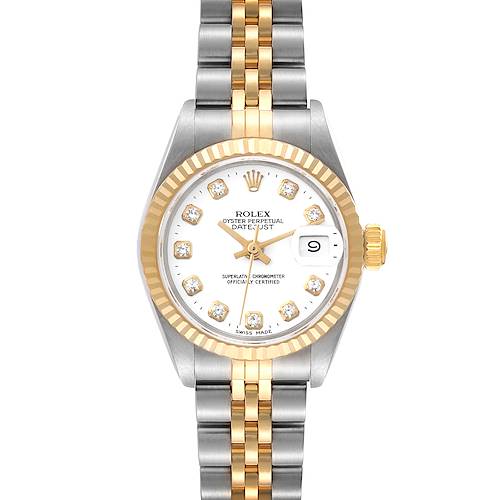 Photo of Rolex Datejust White Diamond Dial Steel Yellow Gold Ladies Watch 69173