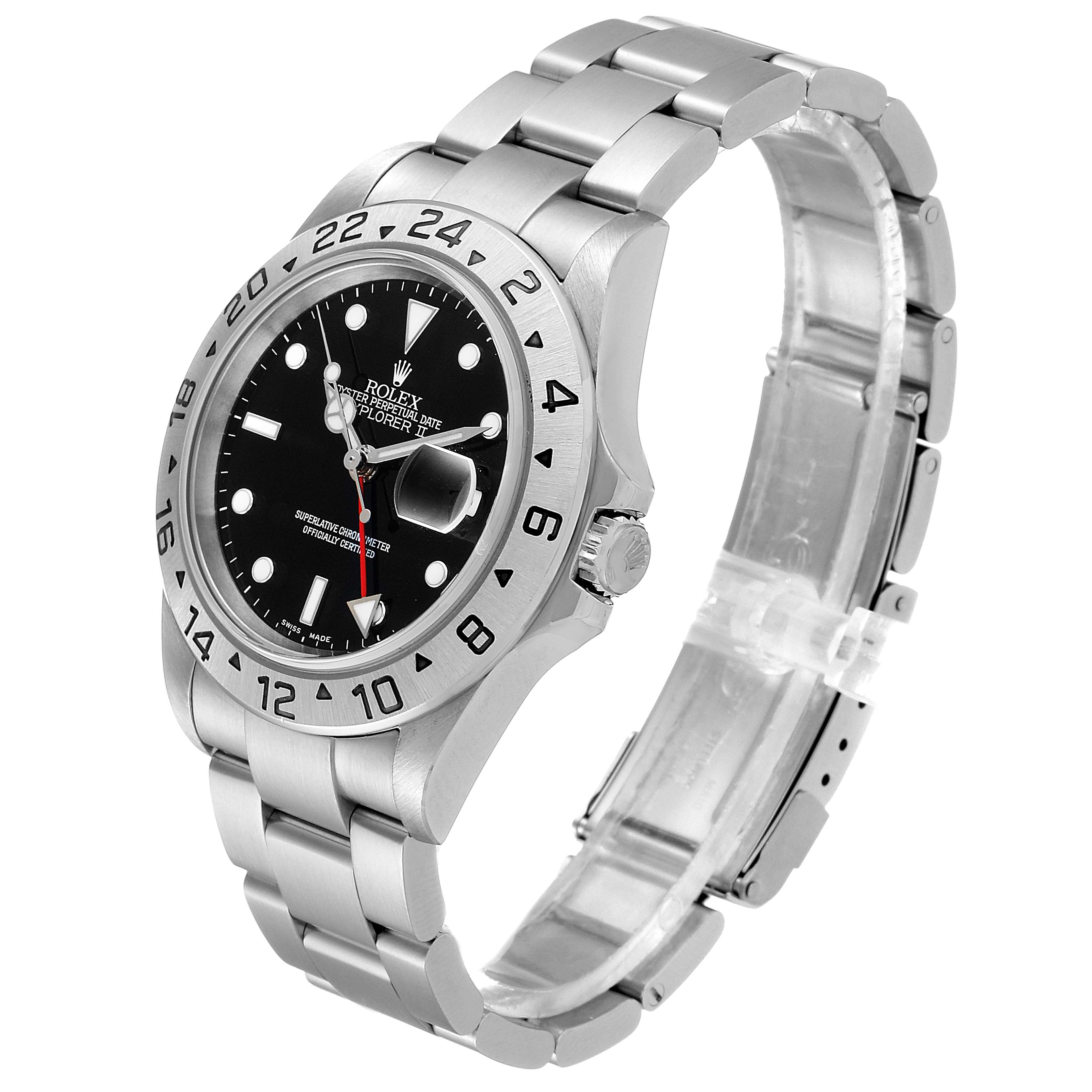 The Rolex Explorer 16570 Men
s Stainless Steel Black Dial 16570 Men
s Stainless Steel Black Dial model watch is shown at a three-quarter angle, displaying the face, bezel, crown, and bracelet.