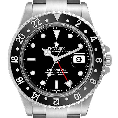 Photo of Rolex GMT Master II Black Bezel Dial Steel Mens Watch 16710
