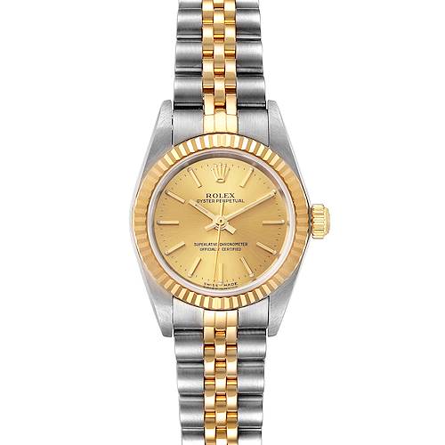 Photo of Rolex Oyster Perpetual NonDate Steel Yellow Gold Ladies Watch 76193