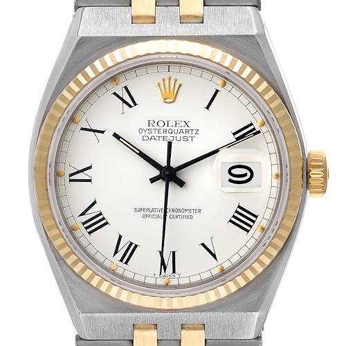 Photo of Rolex Oysterquartz Datejust Steel Yellow Gold Buckley Dial Mens Watch 17013