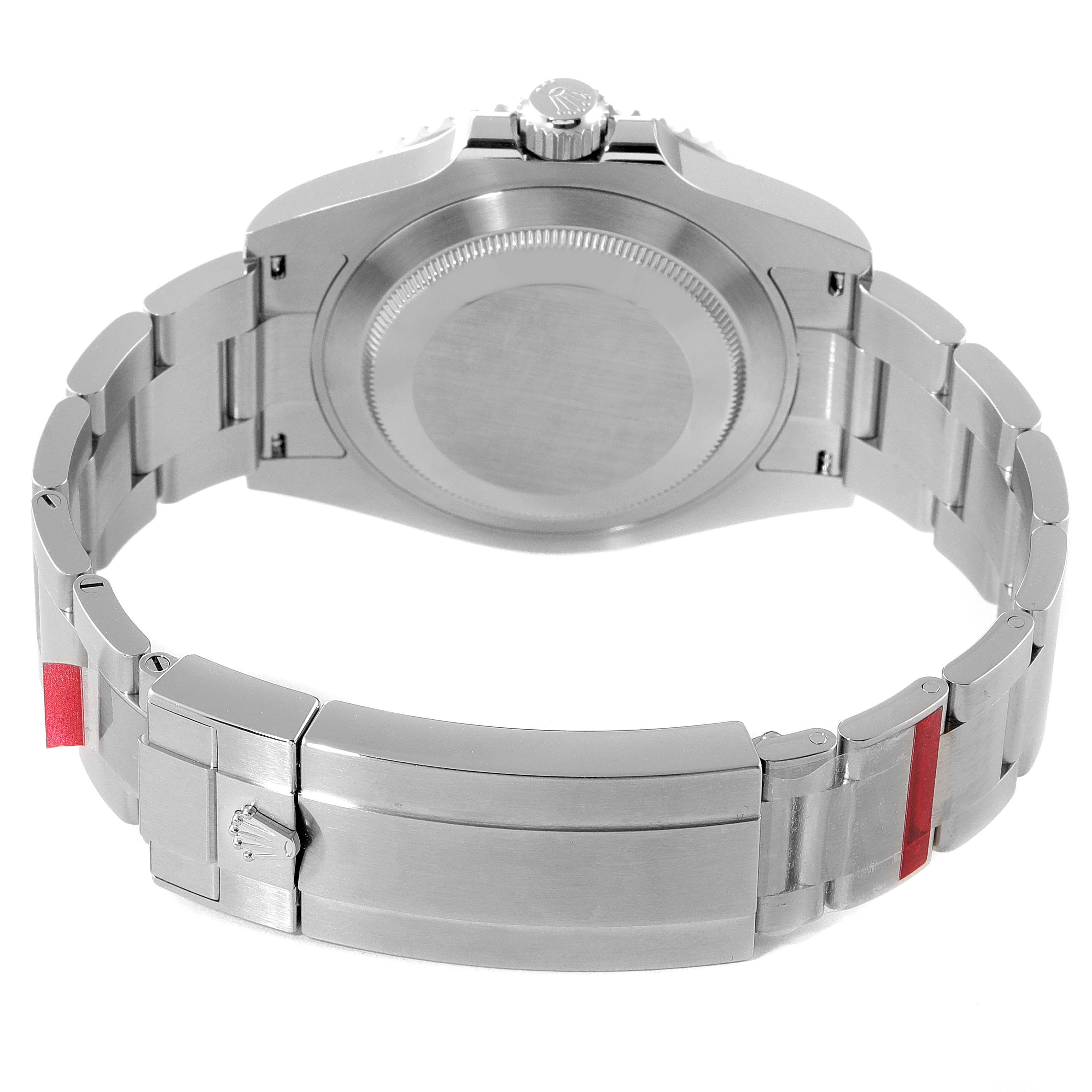 The image displays the back case and bracelet of the Rolex Submariner 124060 Men
s Stainless Steel Black Dial 124060 Men
s Stainless Steel Black Dial watch from a rear angle.