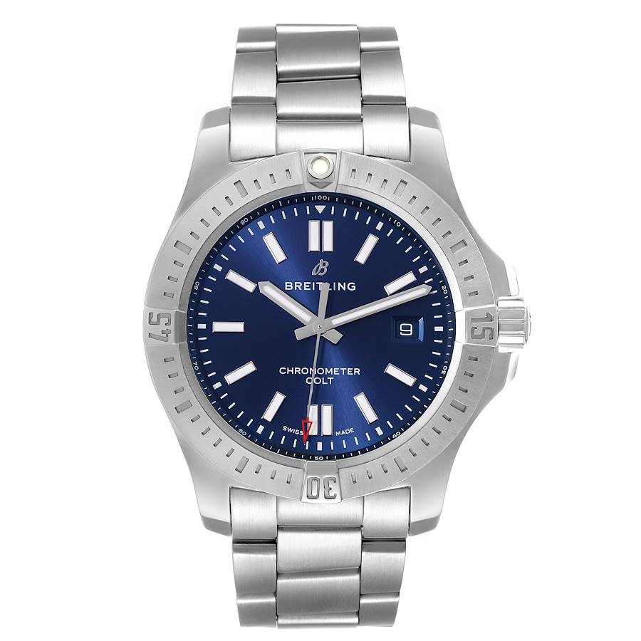 breitling blue dial watch