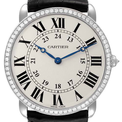 Photo of NOT FOR SALE Cartier Ronde Louis White Gold Diamond Mens Watch WR000551 PARTIAL PAYMENT