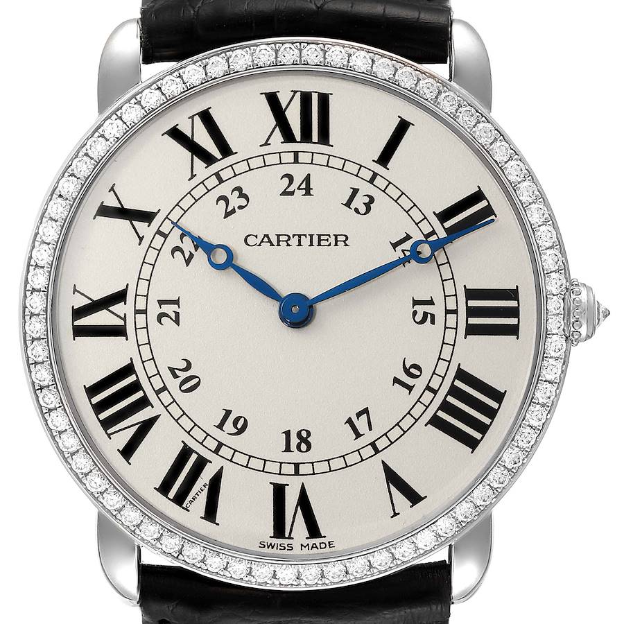 NOT FOR SALE Cartier Ronde Louis White Gold Diamond Mens Watch WR000551 PARTIAL PAYMENT SwissWatchExpo