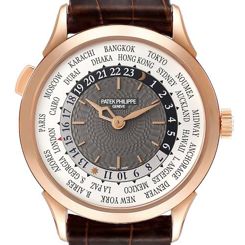 Photo of Patek Philippe World Time Complications Rose Gold Mens Watch 5230 Box Papers