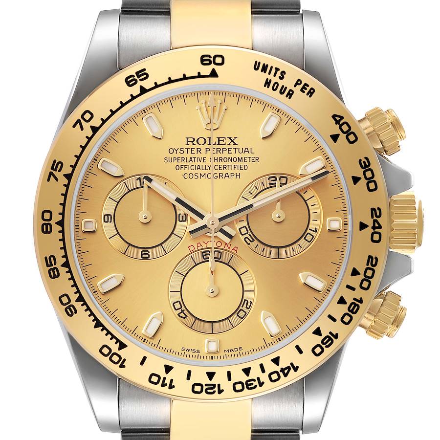 Rolex Cosmograph Daytona Steel Yellow Gold Mens Watch 116503 Box Card SwissWatchExpo