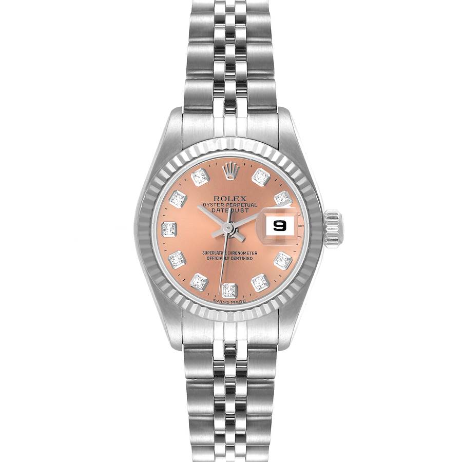 Rolex Datejust Ladies Steel 18k White Gold Bronze Dial Watch 79174 SwissWatchExpo