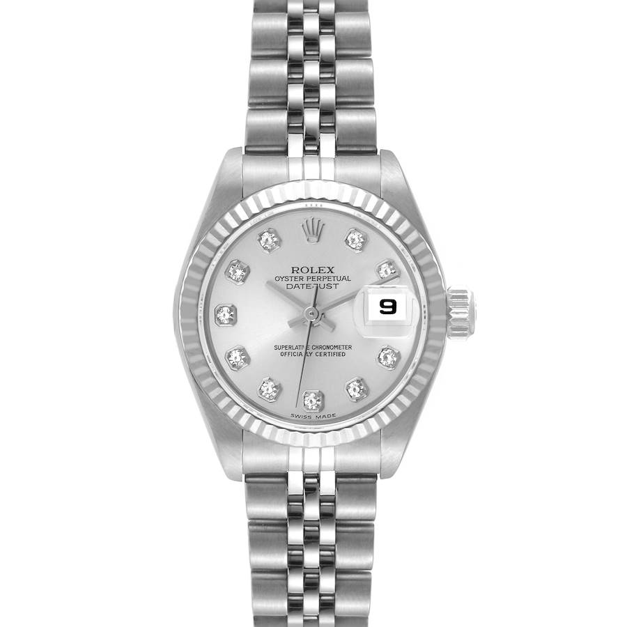 Rolex Datejust Steel White Gold Diamond Dial Ladies Watch 79174 SwissWatchExpo