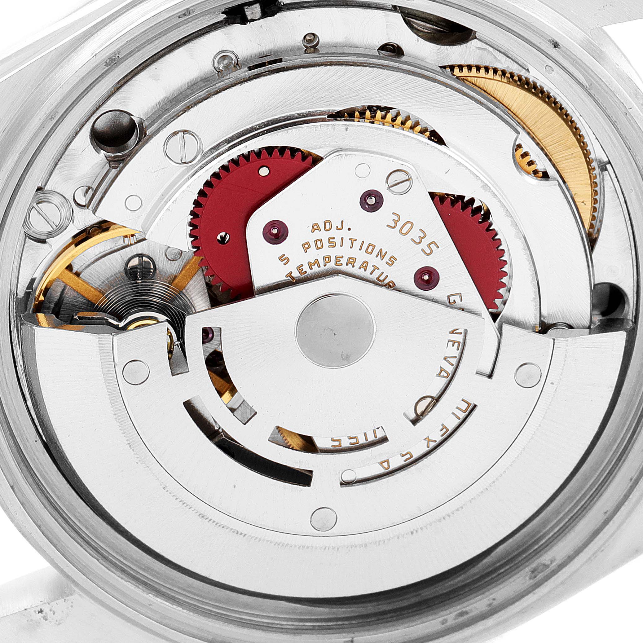 The image shows a close-up of the movement mechanism inside the Rolex Vintage Collection 16013 Men's Steel and Gold (two tone) Beige Dial 16013 Men's Steel and Gold (two tone) Beige Dial model watch.