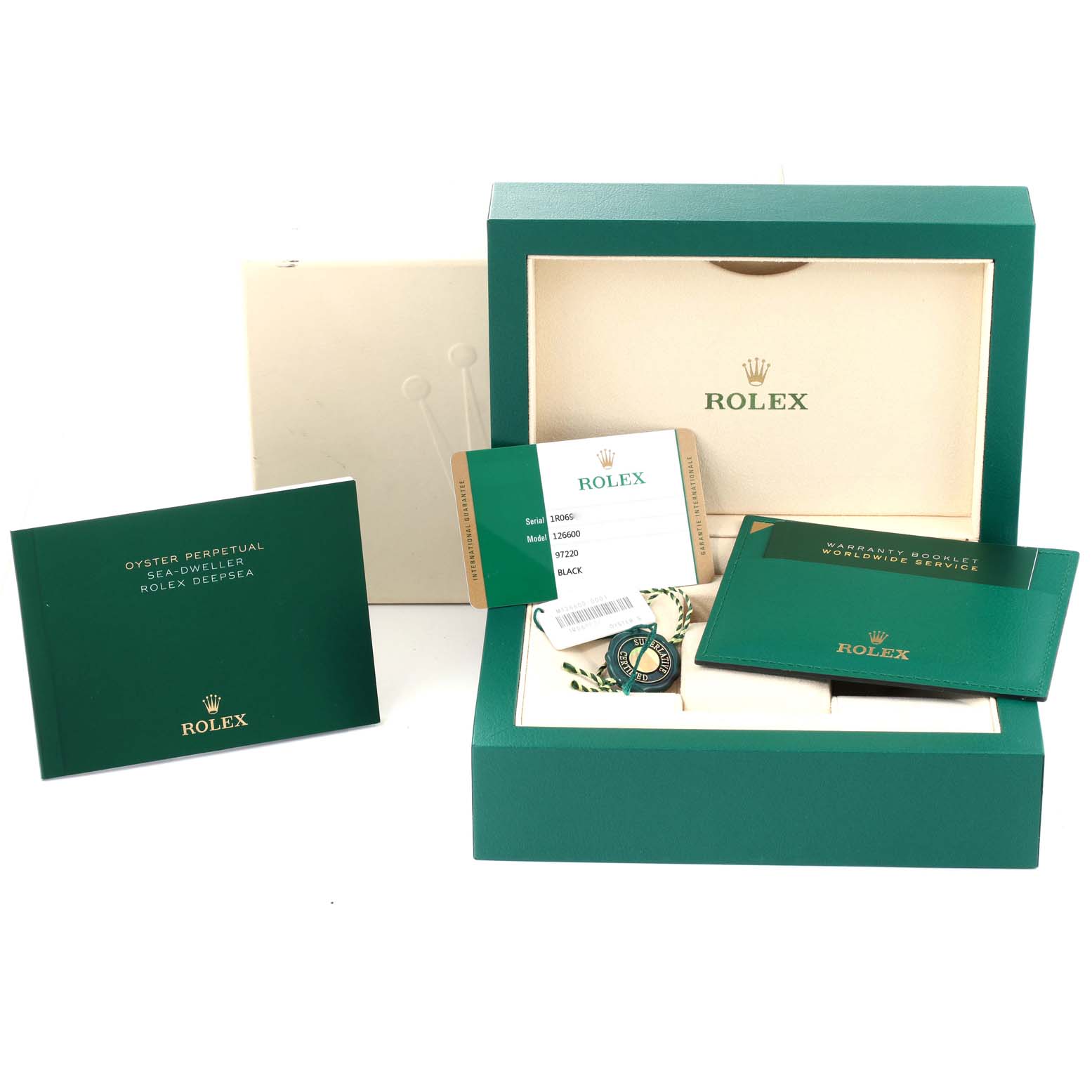 Rolex Seadweller 43mm 50th Anniversary Steel Mens Watch 126600 Box Card ...