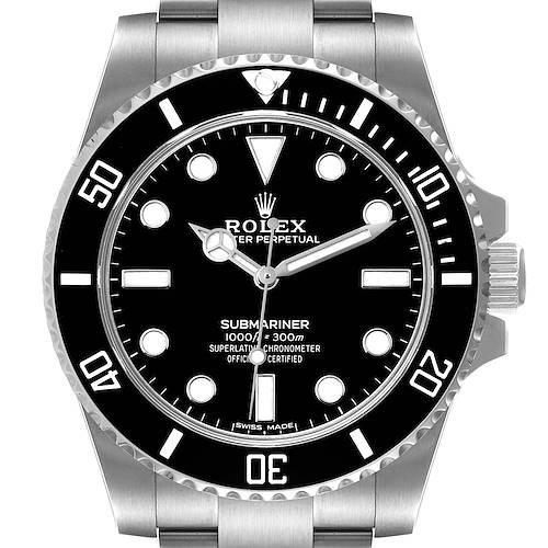 Photo of Rolex Submariner 40mm Black Dial Ceramic Bezel Steel Watch 114060