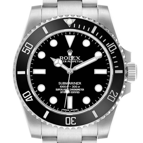 Photo of Rolex Submariner No Date Steel Ceramic Bezel Mens Watch 114060 Card
