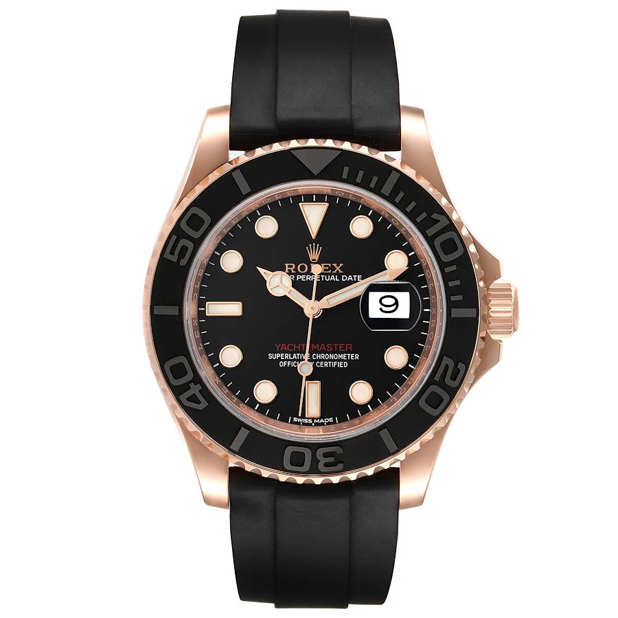 Rolex Yachtmaster 40mm Rose Oysterflex Bracelet Mens Watch 116655 | SwissWatchExpo