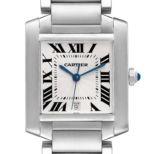 Photo of Cartier Tank Francaise Large Steel Automatic Mens Watch W51002Q3 Box Papers