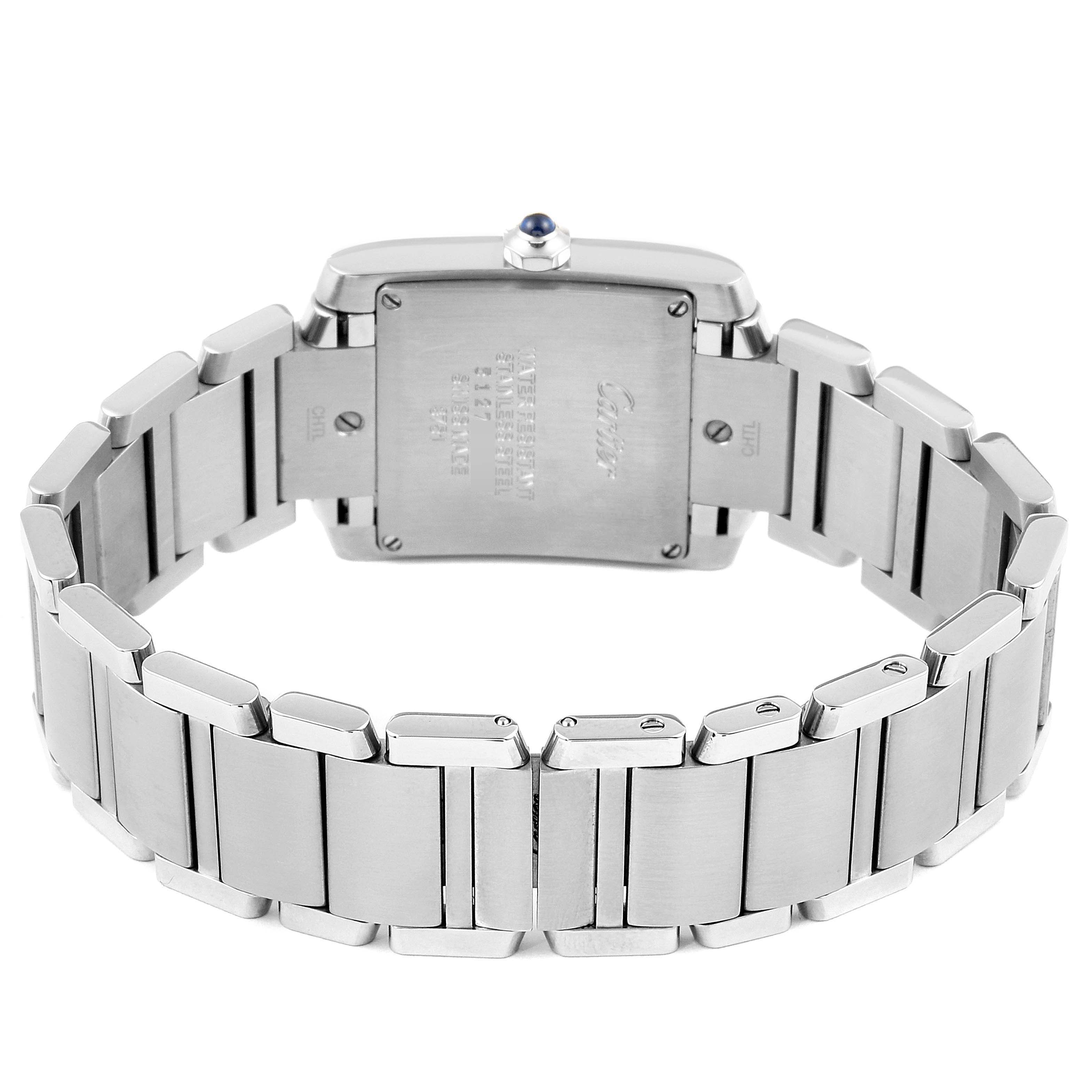 Cartier Tank Francaise Midsize Diamond Steel Ladies Watch WE110007 ...