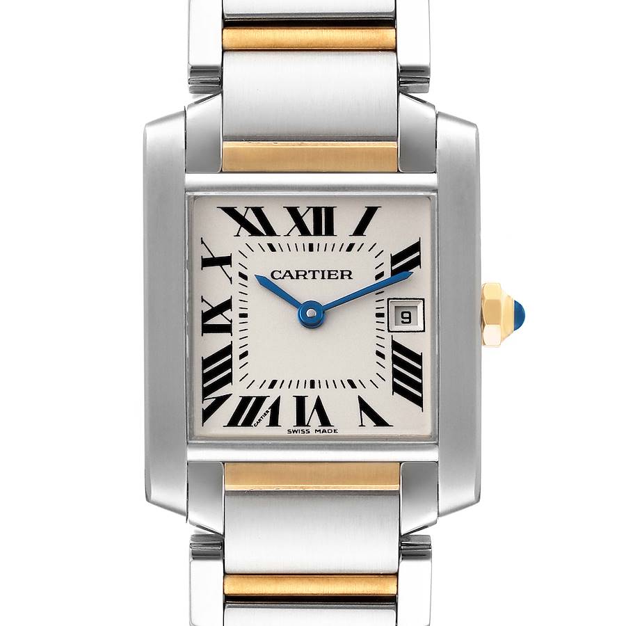 Cartier Tank Francaise Midsize Steel Yellow Gold Ladies Watch W51012Q4 SwissWatchExpo