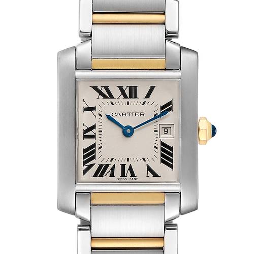 Photo of Cartier Tank Francaise Midsize Steel Yellow Gold Ladies Watch W51012Q4 Box