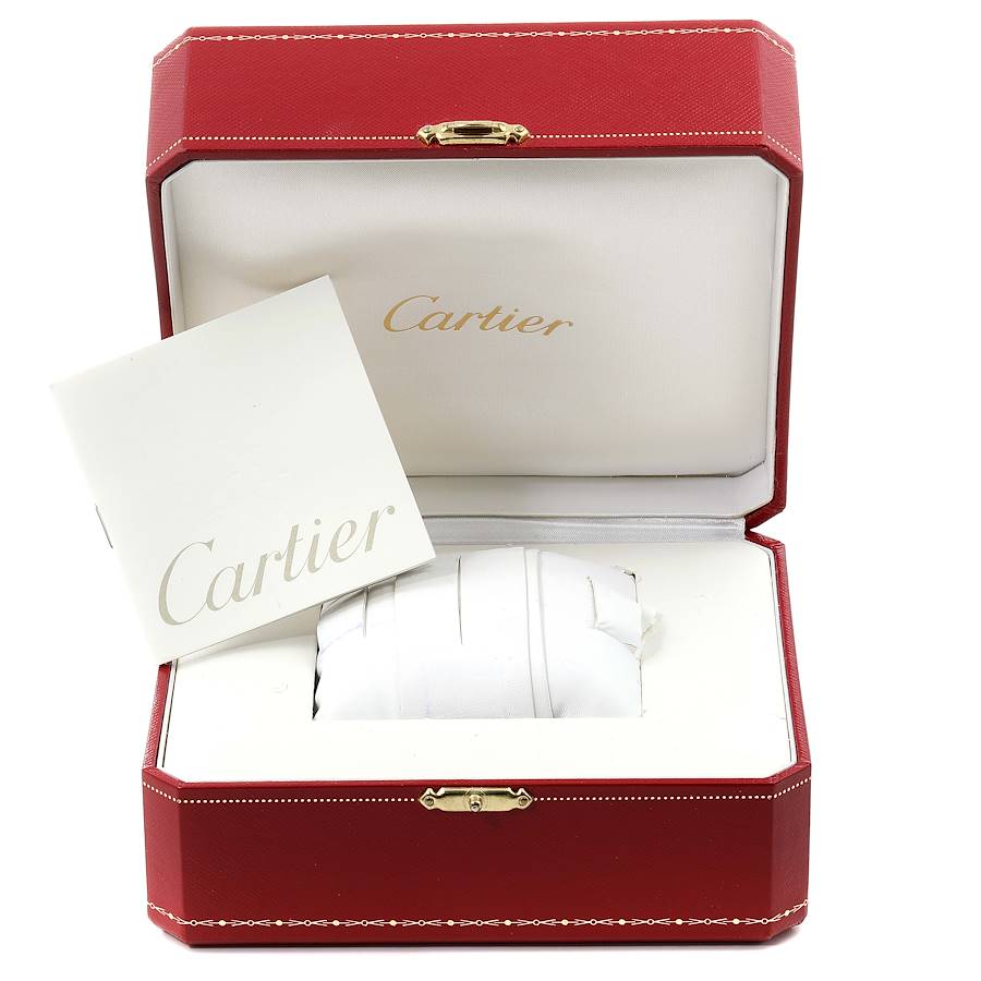 Cartier Tank Louis Rose Gold Diamond Burgundy Strap Ladies Watch