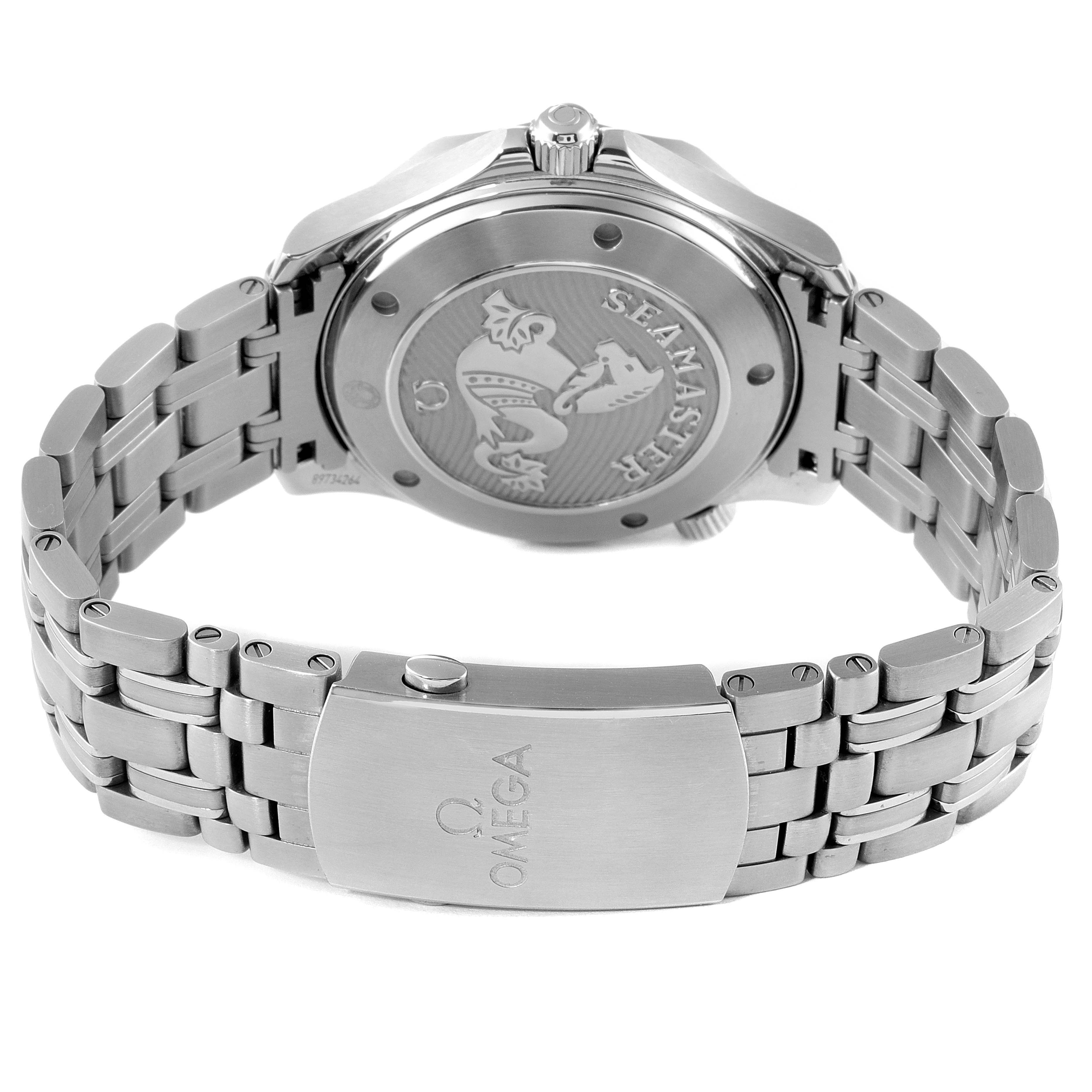 The image shows the back view and clasp of the Omega Seamaster 212.30.41.20.03.001 Men's Stainless Steel Blue Dial 212.30.41.20.03.001 Men's Stainless Steel Blue Dial watch.