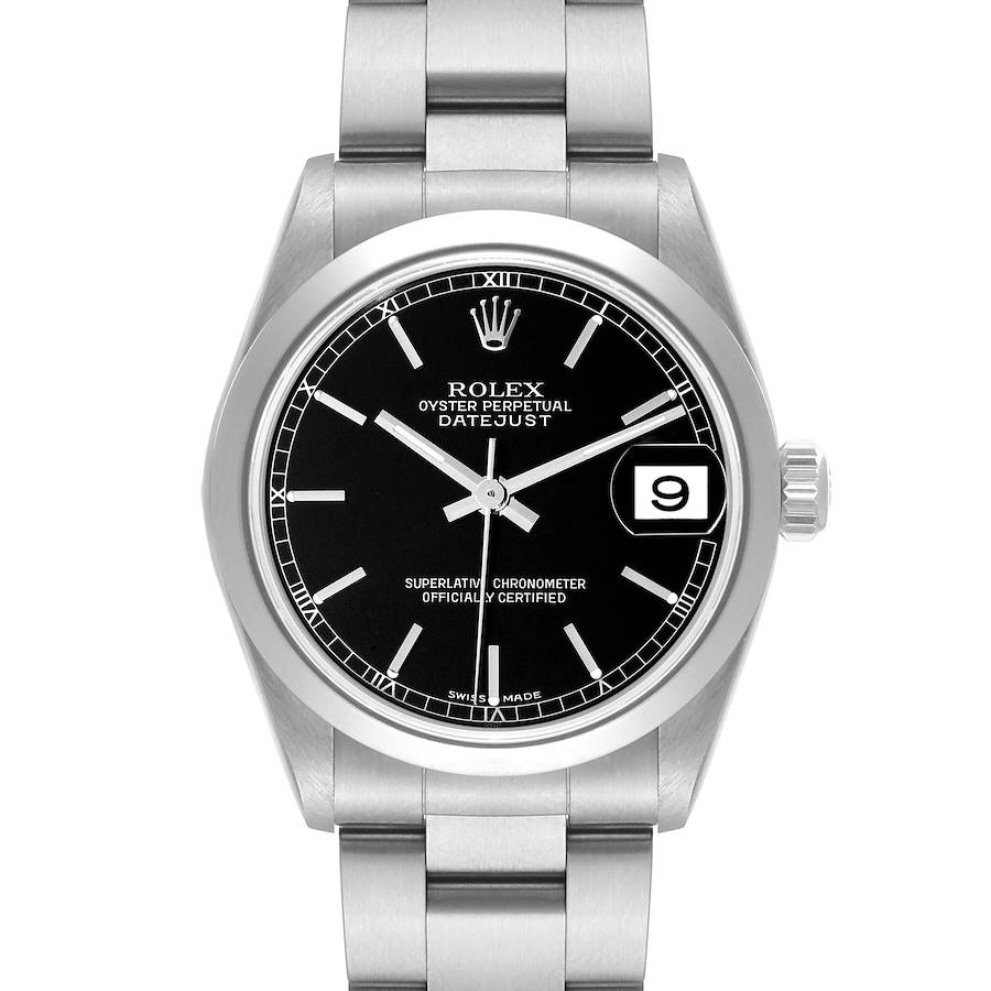 Rolex Datejust 31 Midsize Black Dial Steel Ladies Watch 78240 Box Papers SwissWatchExpo
