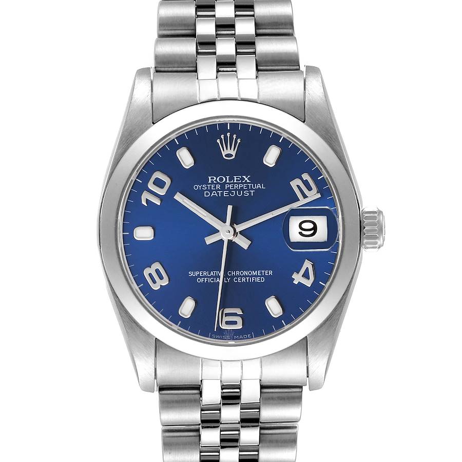 Rolex Datejust 31 Midsize Blue Dial Steel Ladies Watch 78240 SwissWatchExpo