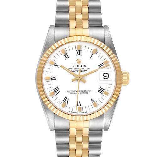 Photo of Rolex Datejust 31 Midsize Steel Yellow Gold Roman Dial Ladies Watch 68273