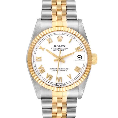 Photo of Rolex Datejust 31 Midsize Steel Yellow Gold Roman Dial Ladies Watch 68273