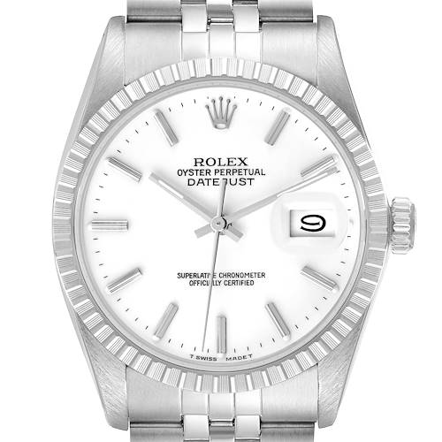 Photo of Rolex Datejust 36mm White Dial Steel Vintage Mens Watch 16030