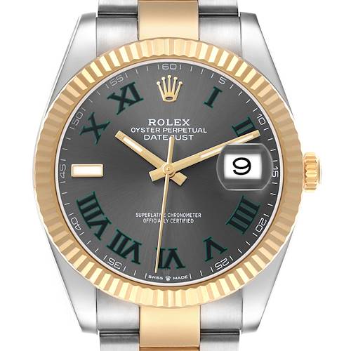 Photo of Rolex Datejust 41 Steel Yellow Gold Wimbledon Mens Watch 126333