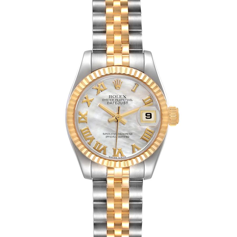 Rolex Datejust Steel Yellow Gold MOP Dial Ladies Watch 179173 SwissWatchExpo