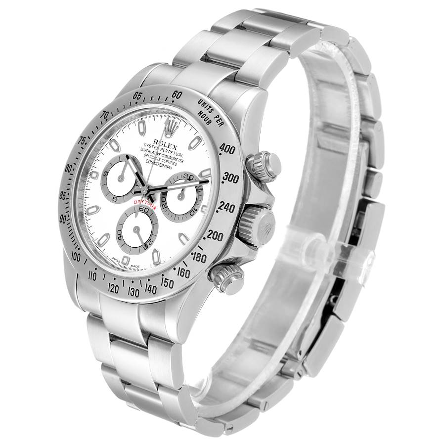 Rolex Daytona Steel White Dial Chronograph Mens Watch 116520 ...