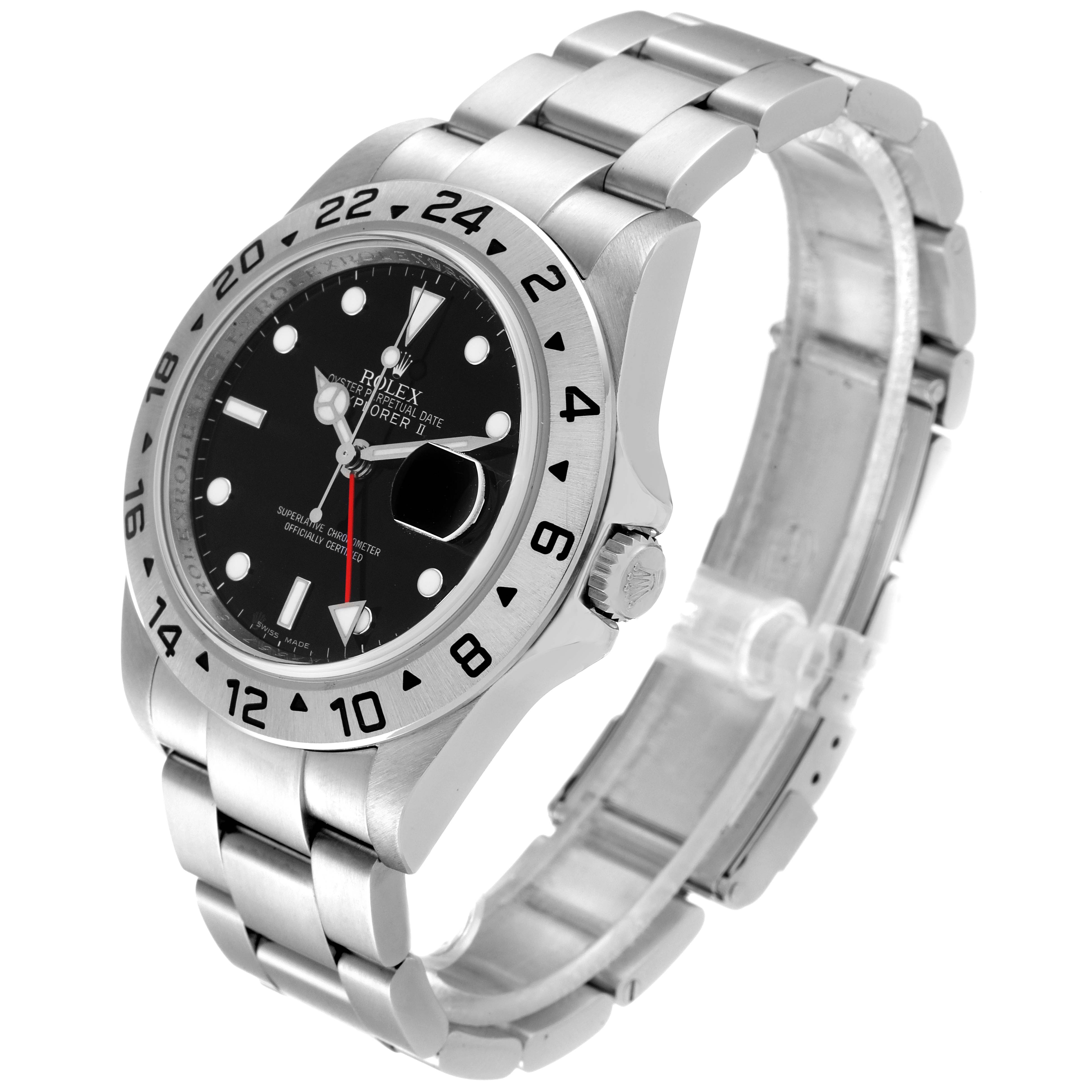 The image shows a Rolex Explorer 16570 Men's Stainless Steel Black Dial 16570 Men's Stainless Steel Black Dial watch at a three-quarter angle, highlighting the watch face, bezel, crown, and bracelet.