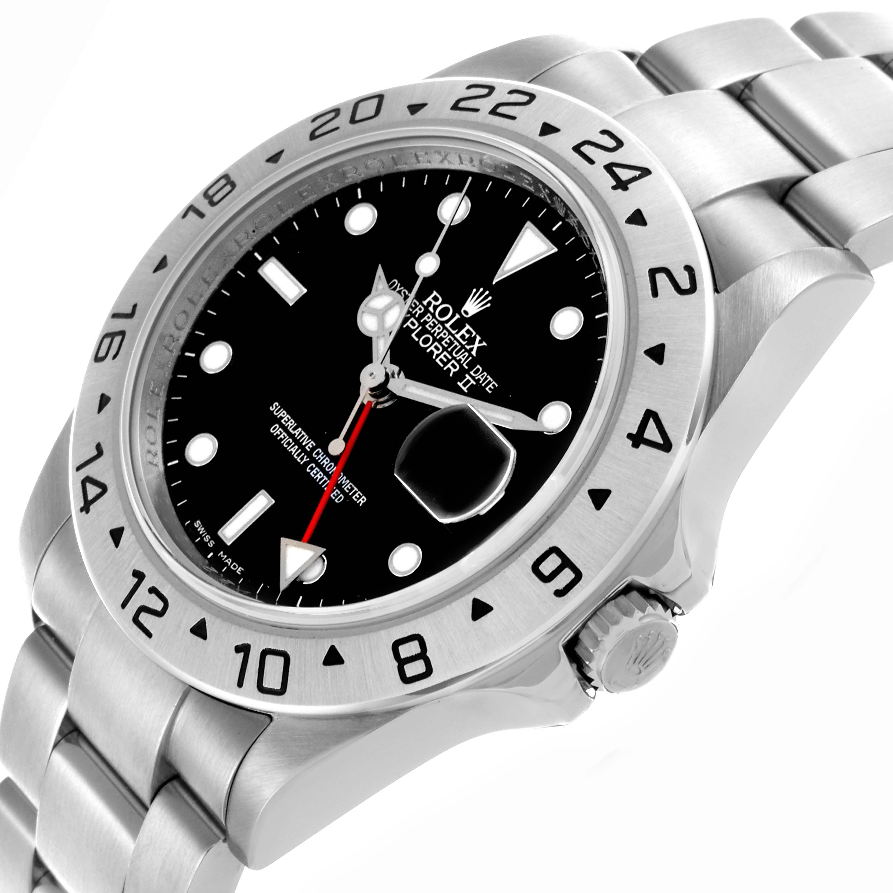 The image shows a side angle of the Rolex Explorer 16570T Men's Stainless Steel Black Dial 16570T Men's Stainless Steel Black Dial watch, highlighting the bezel, dial, crown, and part of the bracelet.